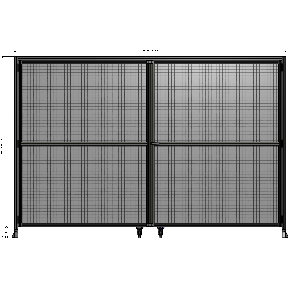 J7-2400-3600-0150-UYMTK GUARDING PANEL 2400MM TALL X 3600MM WIDE 1" MESH