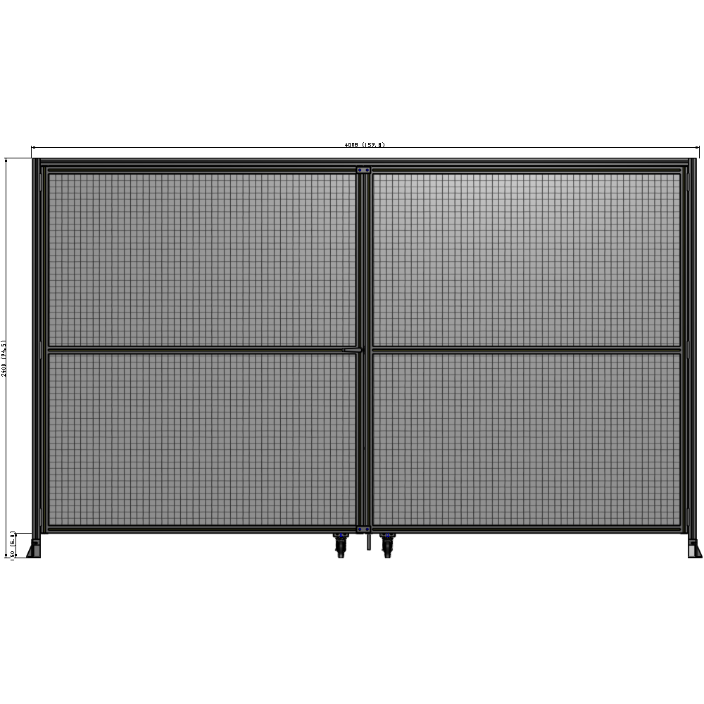 J7-2400-4000-0150-TYMTA GUARDING PANEL 2400MM TALL X 4000MM WIDE 1" MESH