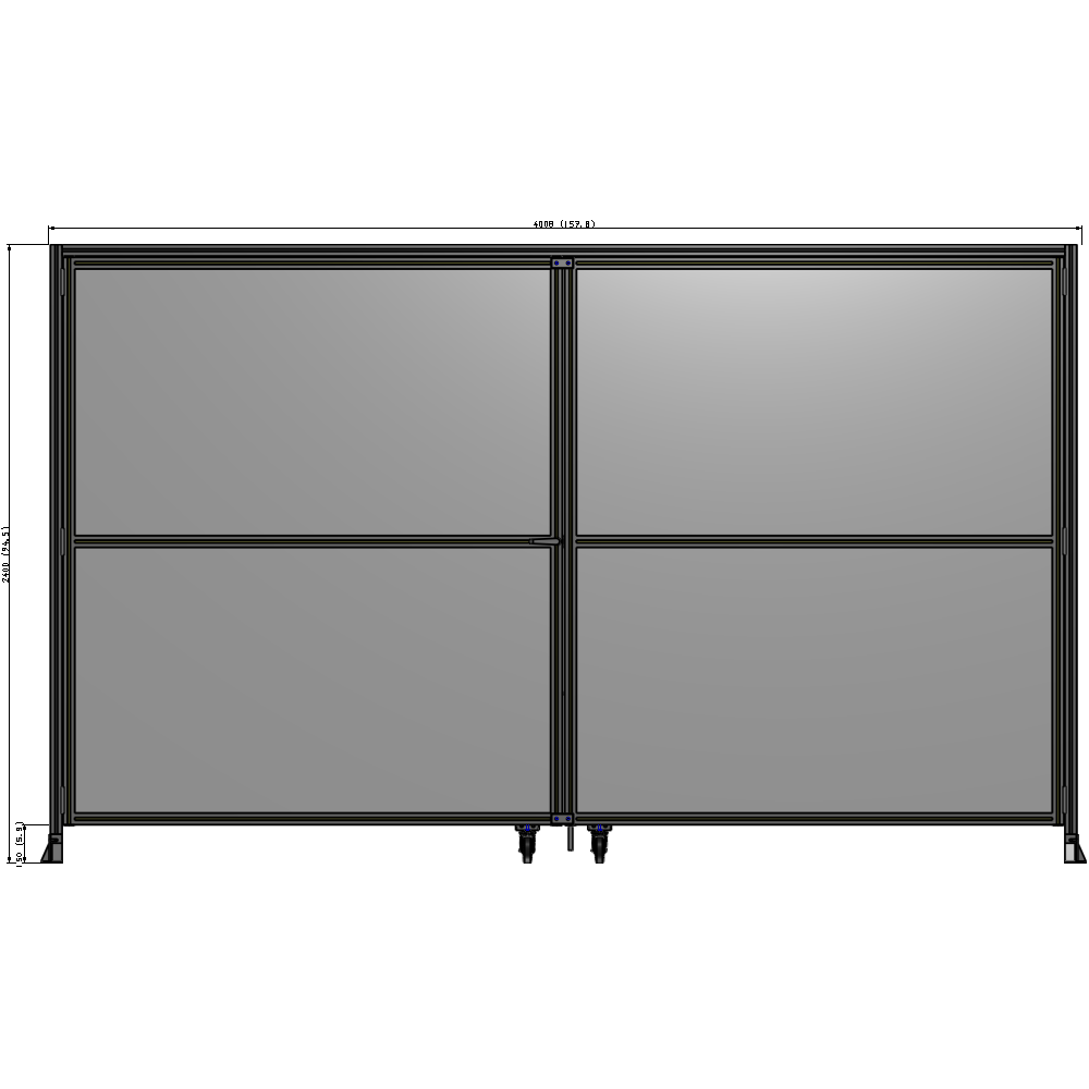 J7-2400-4000-0150-TYPTK GUARDING PANEL 2400MM TALL X 4000MM WIDE 1/4'' POLYCARBONATE