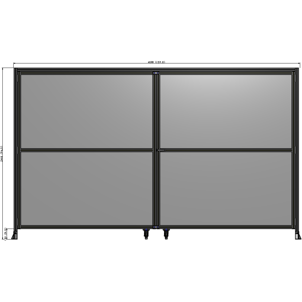 J7-2400-4000-0150-UYPTA GUARDING PANEL 2400MM TALL X 4000MM WIDE 1/4'' POLYCARBONATE