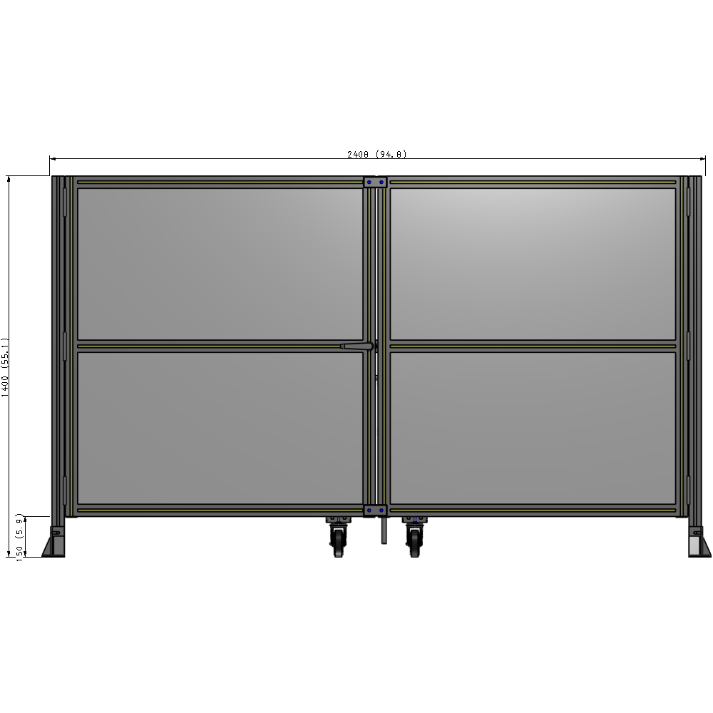J8-1400-2400-0150-TYPTA GUARDING PANEL 1400MM TALL X 2400MM WIDE 1/4'' POLYCARBONATE