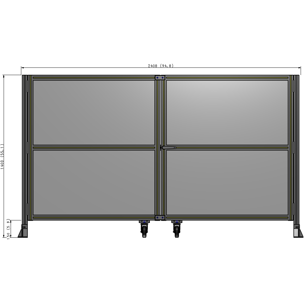 J8-1400-2400-0150-UYPTA GUARDING PANEL 1400MM TALL X 2400MM WIDE 1/4'' POLYCARBONATE