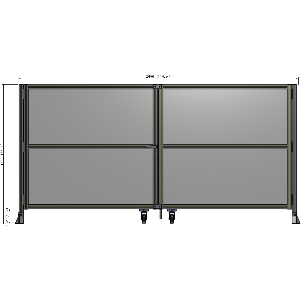 J8-1400-2800-0150-TYPTK GUARDING PANEL 1400MM TALL X 2800MM WIDE 1/4'' POLYCARBONATE