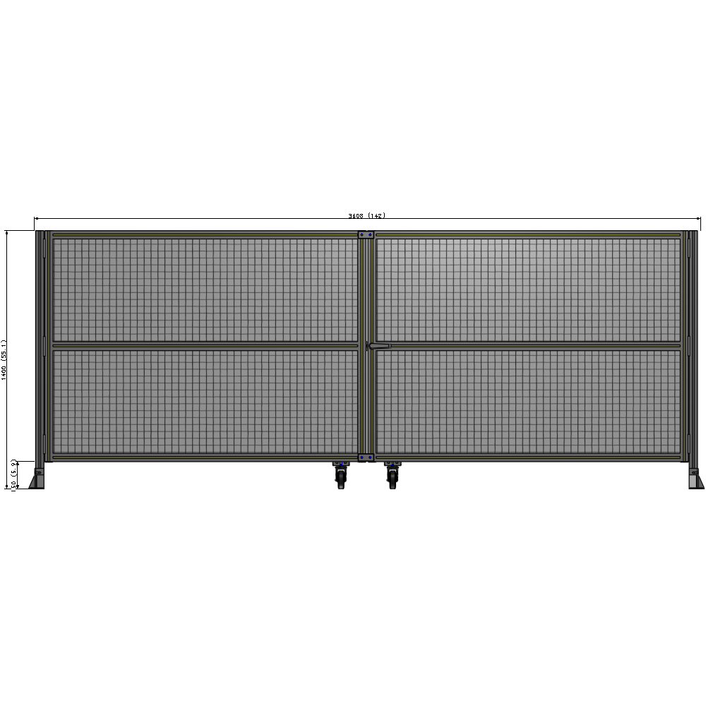 J8-1400-3600-0150-UYMTA GUARDING PANEL 1400MM TALL X 3600MM WIDE 1" MESH