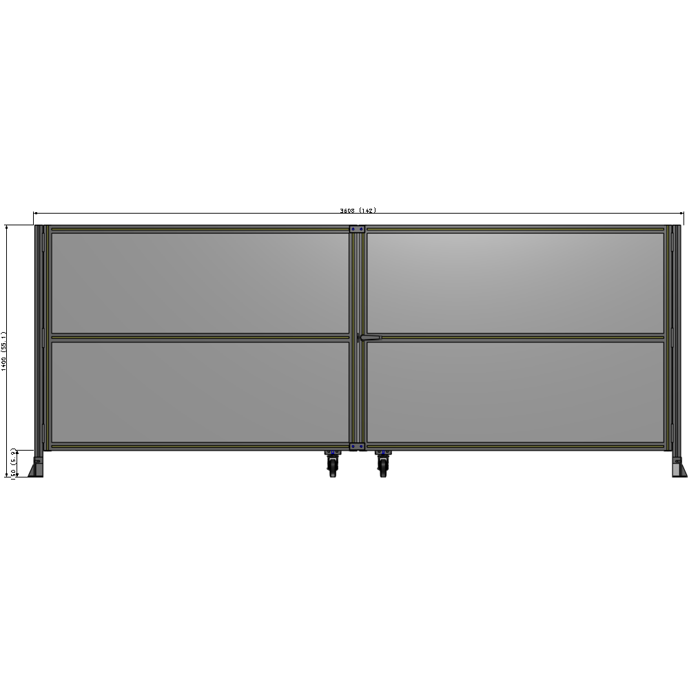 J8-1400-3600-0150-UYPTK GUARDING PANEL 1400MM TALL X 3600MM WIDE 1/4'' POLYCARBONATE