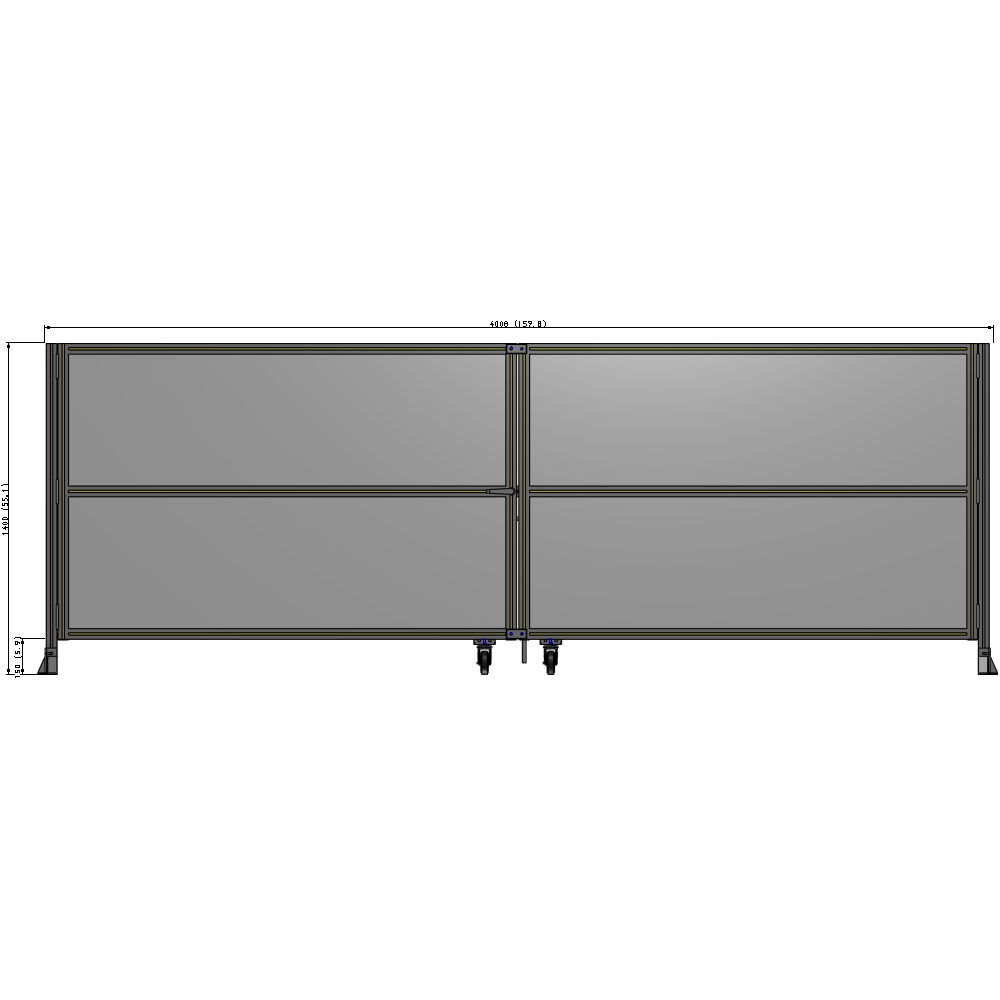 J8-1400-4000-0150-TYPTK GUARDING PANEL 1400MM TALL X 4000MM WIDE 1/4'' POLYCARBONATE