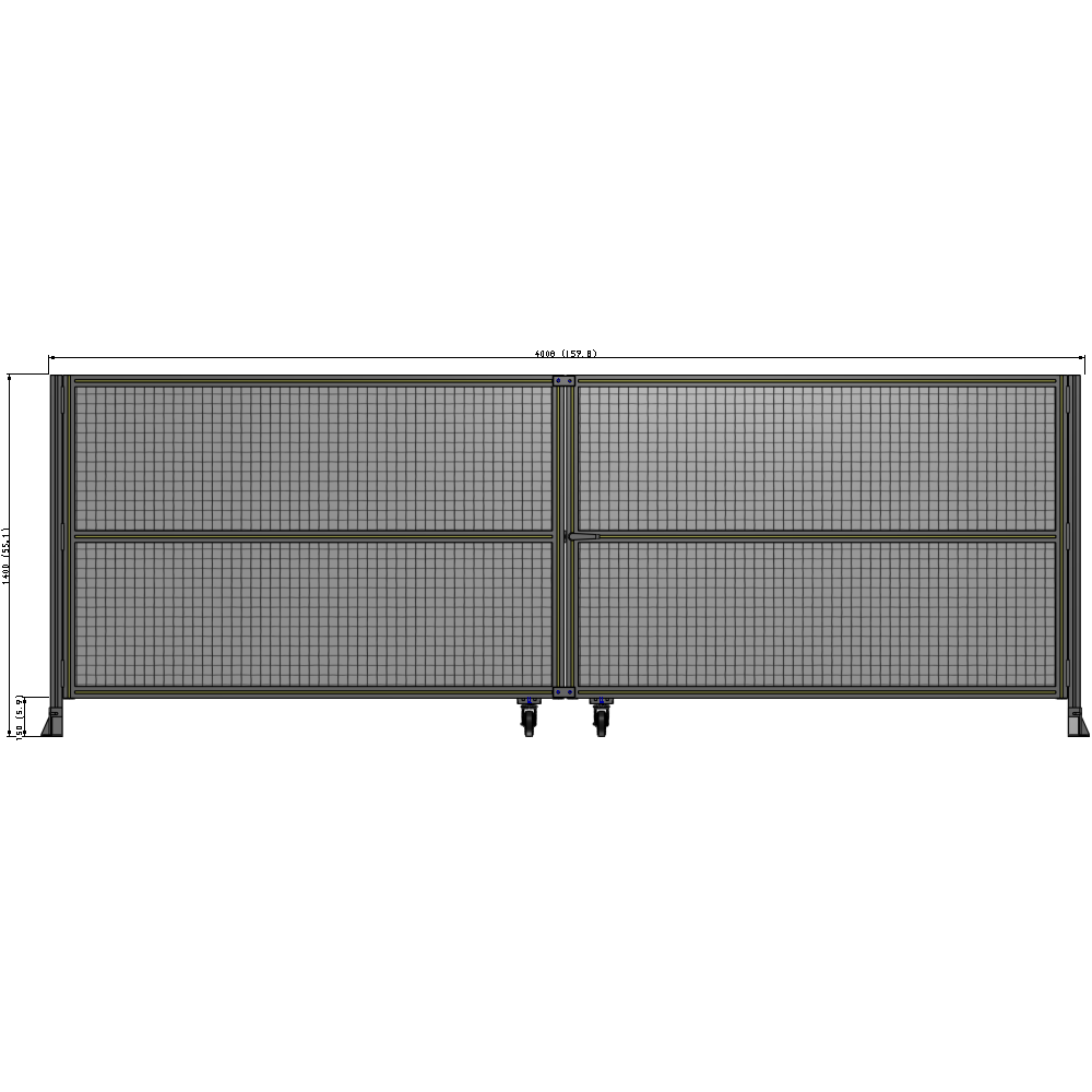 J8-1400-4000-0150-UYMTK GUARDING PANEL 1400MM TALL X 4000MM WIDE 1" MESH