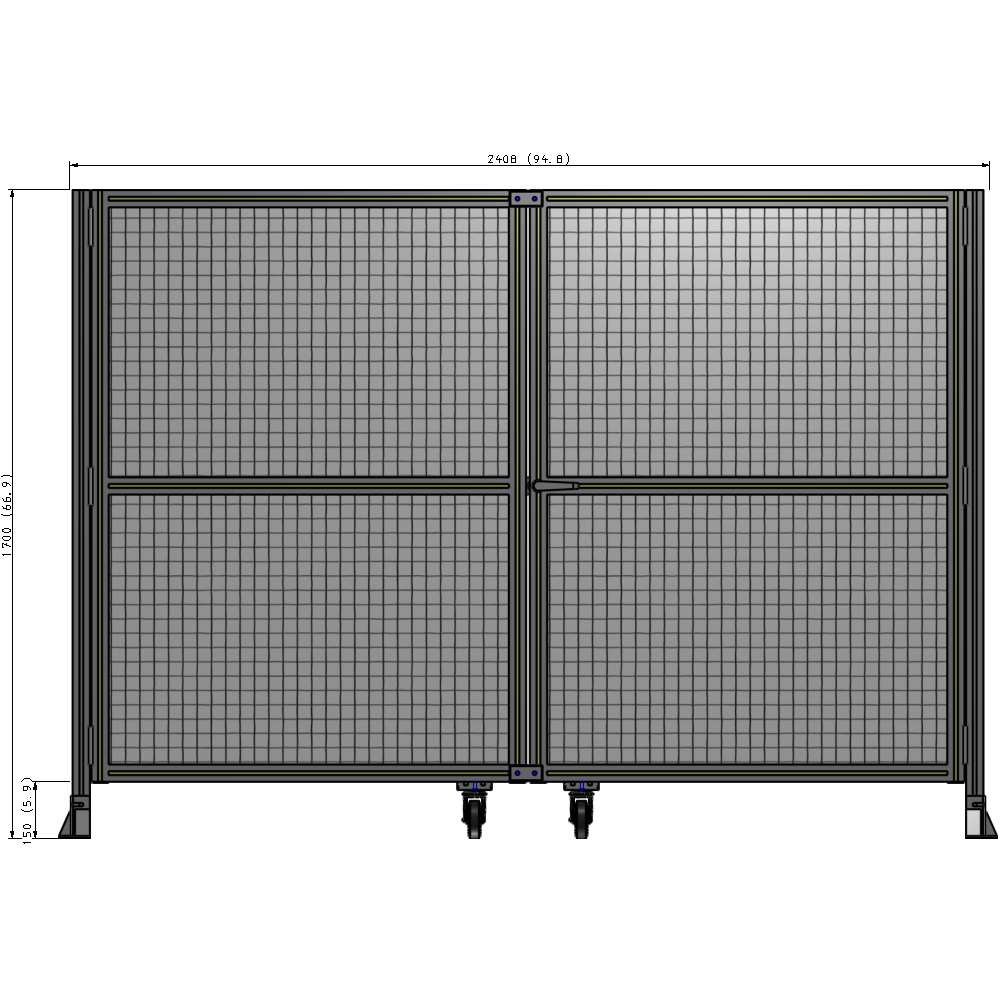 J8-1700-2400-0150-UYMTK GUARDING PANEL 1700MM TALL X 2400MM WIDE 1" MESH
