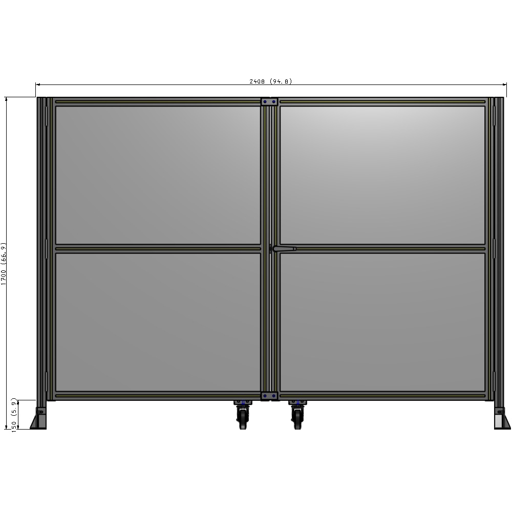 J8-1700-2400-0150-UYPTA GUARDING PANEL 1700MM TALL X 2400MM WIDE 1/4'' POLYCARBONATE