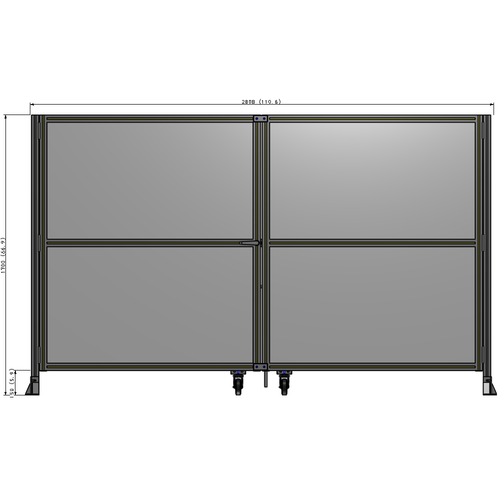 J8-1700-2800-0150-TYPTK GUARDING PANEL 1700MM TALL X 2800MM WIDE 1/4'' POLYCARBONATE