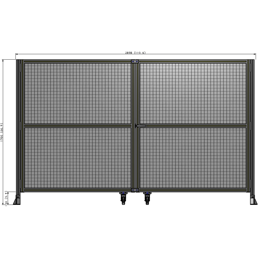 J8-1700-2800-0150-UYMTK GUARDING PANEL 1700MM TALL X 2800MM WIDE 1" MESH