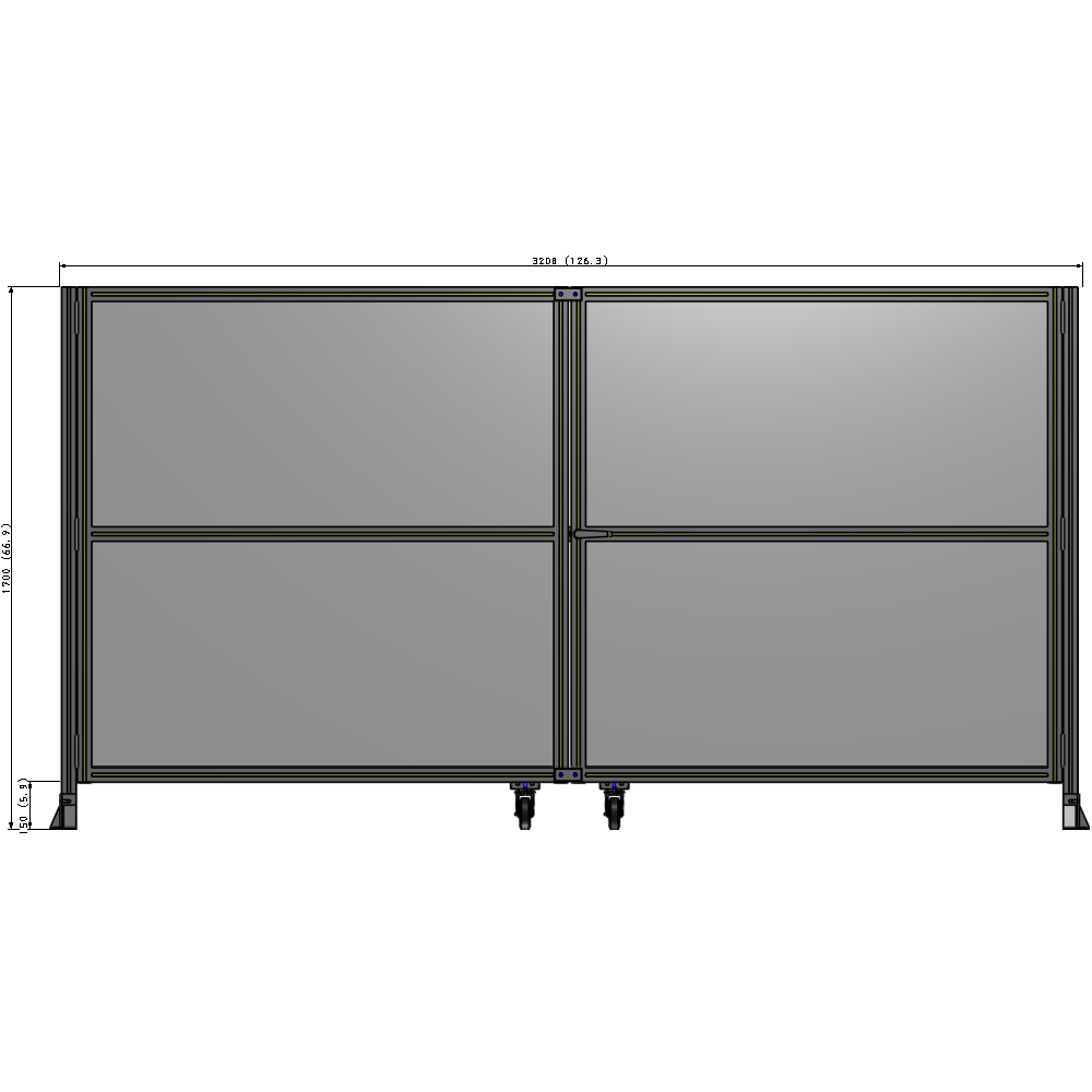 J8-1700-3200-0150-UYPTA GUARDING PANEL 1700MM TALL X 3200MM WIDE 1/4'' POLYCARBONATE