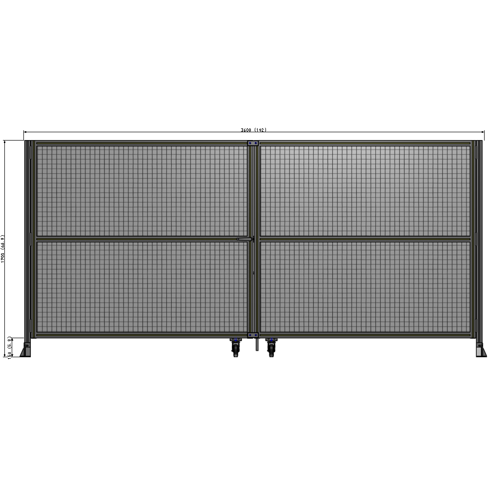 J8-1700-3600-0150-TYMTK GUARDING PANEL 1700MM TALL X 3600MM WIDE 1" MESH