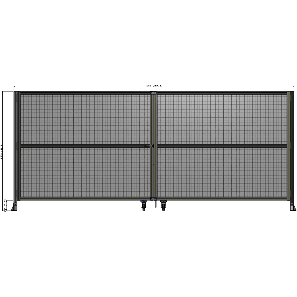 J8-1700-4000-0150-TYMTK GUARDING PANEL 1700MM TALL X 4000MM WIDE 1" MESH