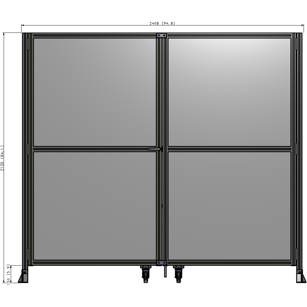 J8-2135-2400-0150-TYPTK GUARDING PANEL 2135MM TALL X 2400MM WIDE 1/4'' POLYCARBONATE
