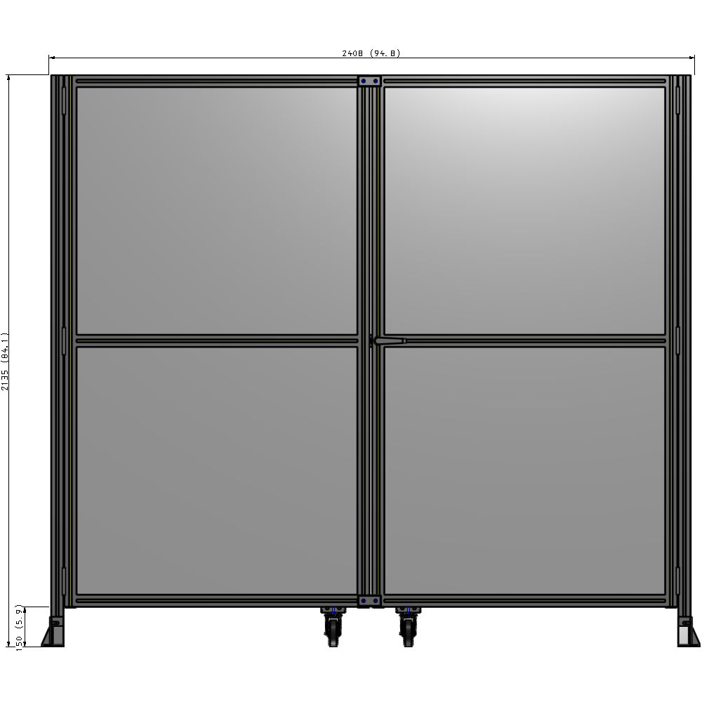 J8-2135-2400-0150-UYPTK GUARDING PANEL 2135MM TALL X 2400MM WIDE 1/4'' POLYCARBONATE