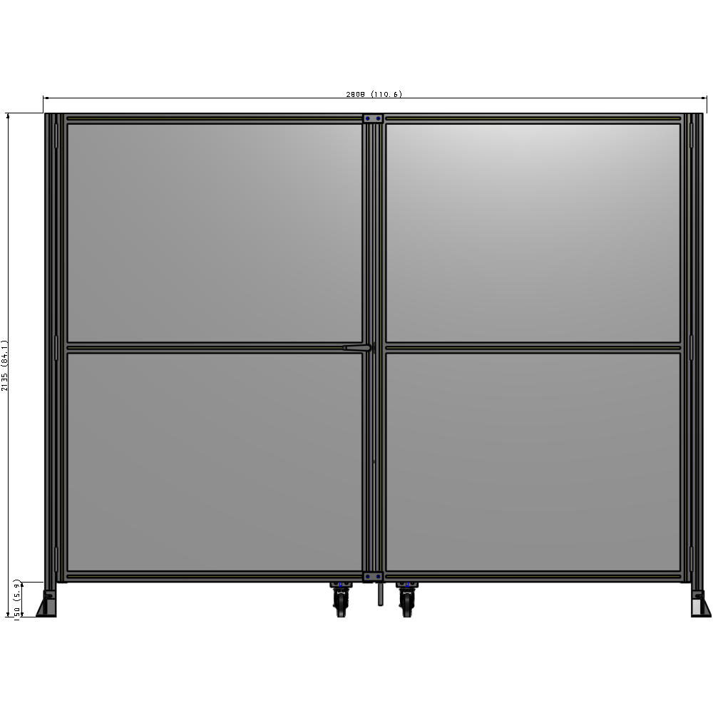J8-2135-2800-0150-TYPTA GUARDING PANEL 2135MM TALL X 2800MM WIDE 1/4'' POLYCARBONATE