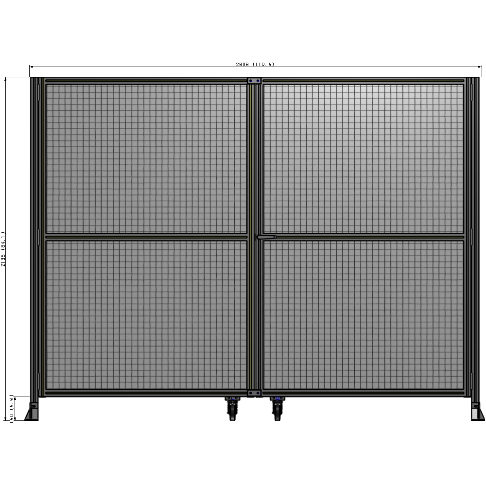 J8-2135-2800-0150-UYMTK GUARDING PANEL 2135MM TALL X 2800MM WIDE 1" MESH