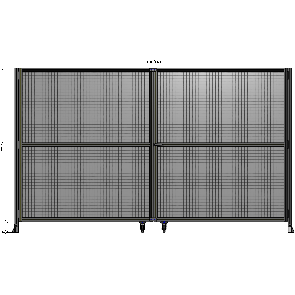 J8-2135-3600-0150-UYMTK GUARDING PANEL 2135MM TALL X 3600MM WIDE 1" MESH
