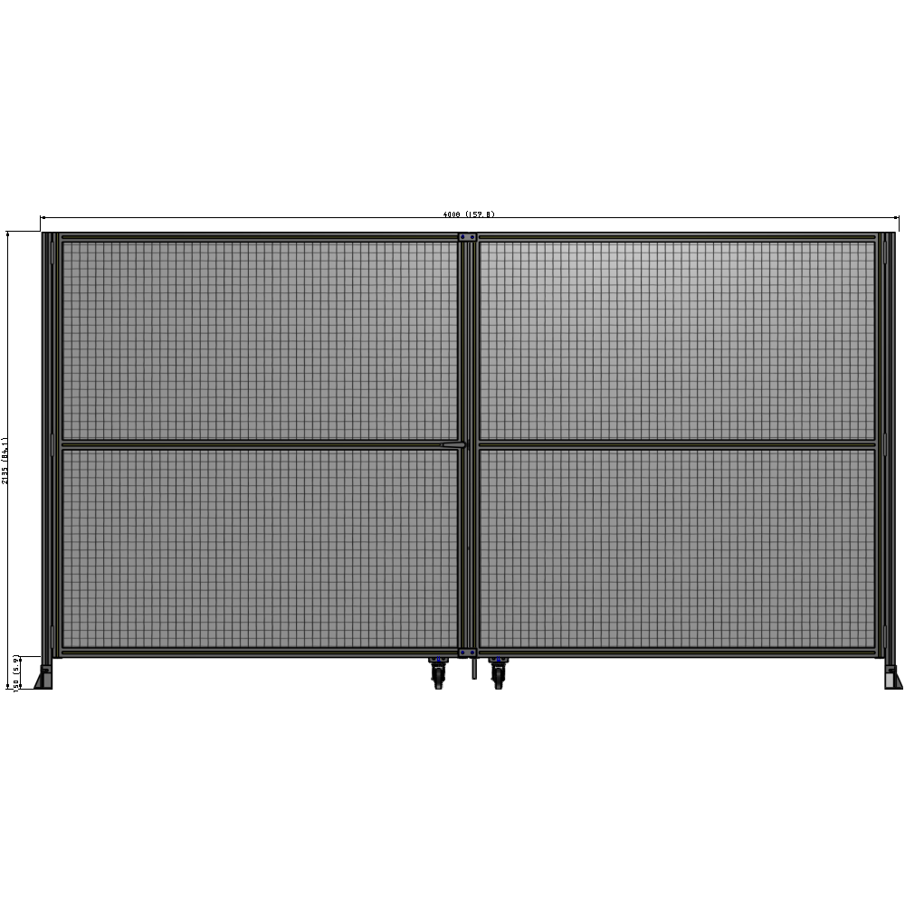J8-2135-4000-0150-TYMTA GUARDING PANEL 2135MM TALL X 4000MM WIDE 1" MESH