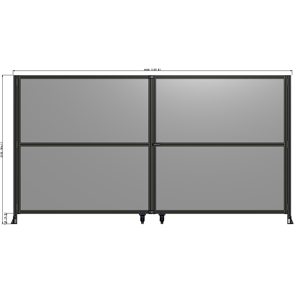 J8-2135-4000-0150-UYPTK GUARDING PANEL 2135MM TALL X 4000MM WIDE 1/4'' POLYCARBONATE