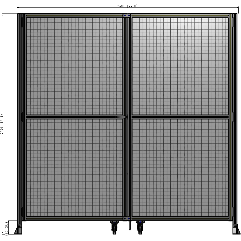 J8-2400-2400-0150-TYMTK GUARDING PANEL 2400MM TALL X 2400MM WIDE 1" MESH