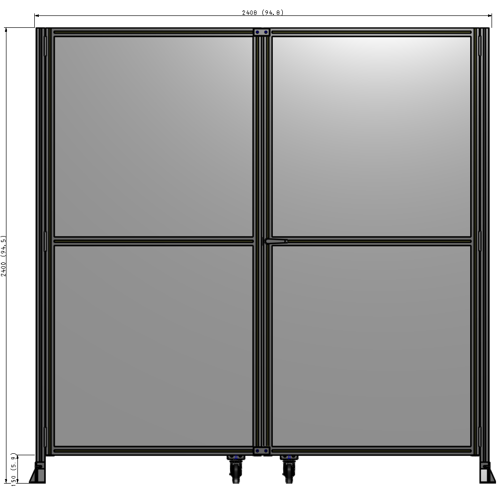 J8-2400-2400-0150-UYPTA GUARDING PANEL 2400MM TALL X 2400MM WIDE 1/4'' POLYCARBONATE