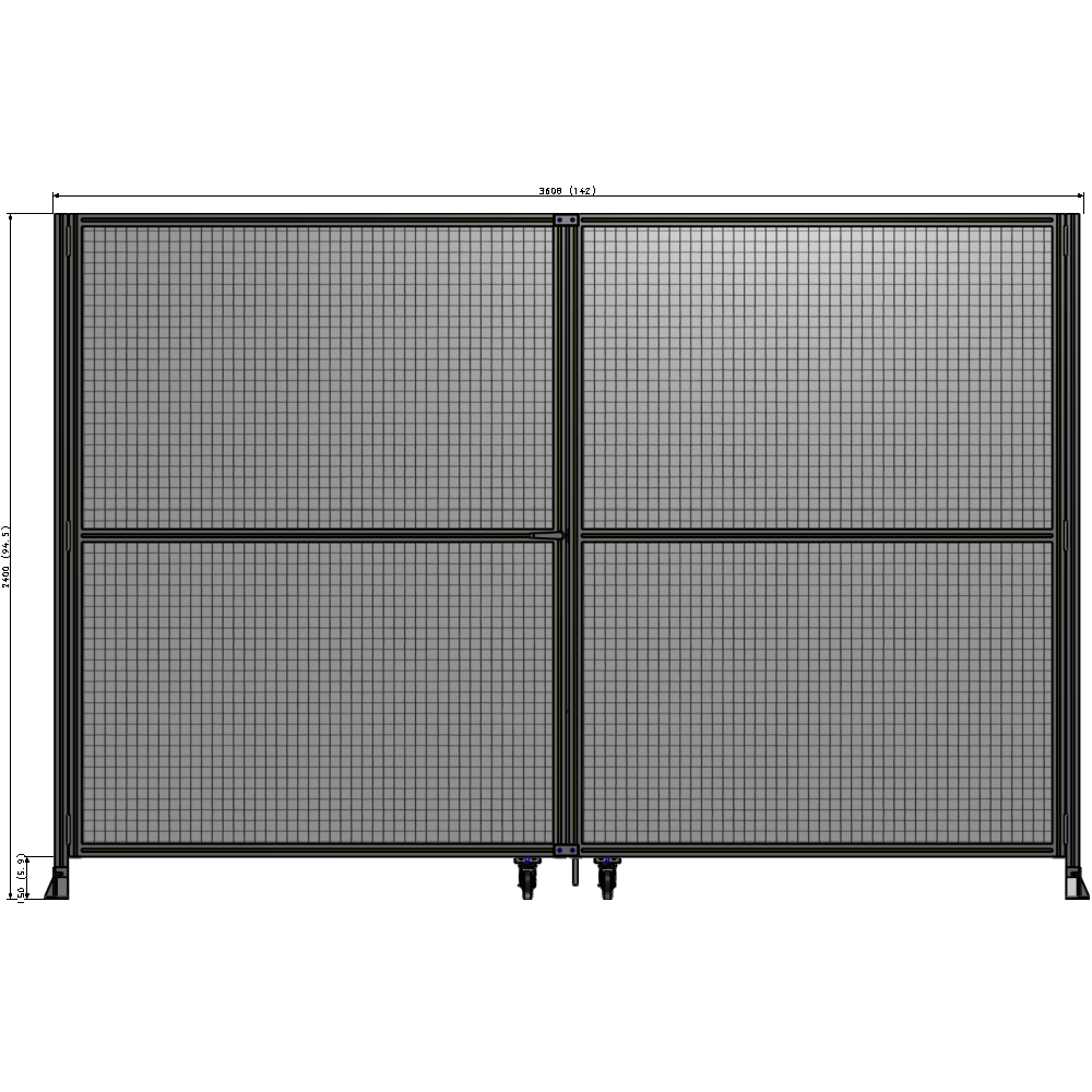 J8-2400-3600-0150-TYMTK GUARDING PANEL 2400MM TALL X 3600MM WIDE 1" MESH