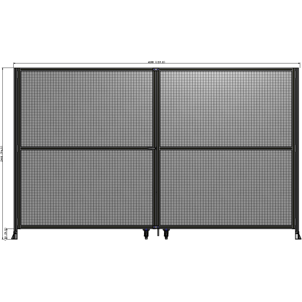J8-2400-4000-0150-TYMTA GUARDING PANEL 2400MM TALL X 4000MM WIDE 1" MESH