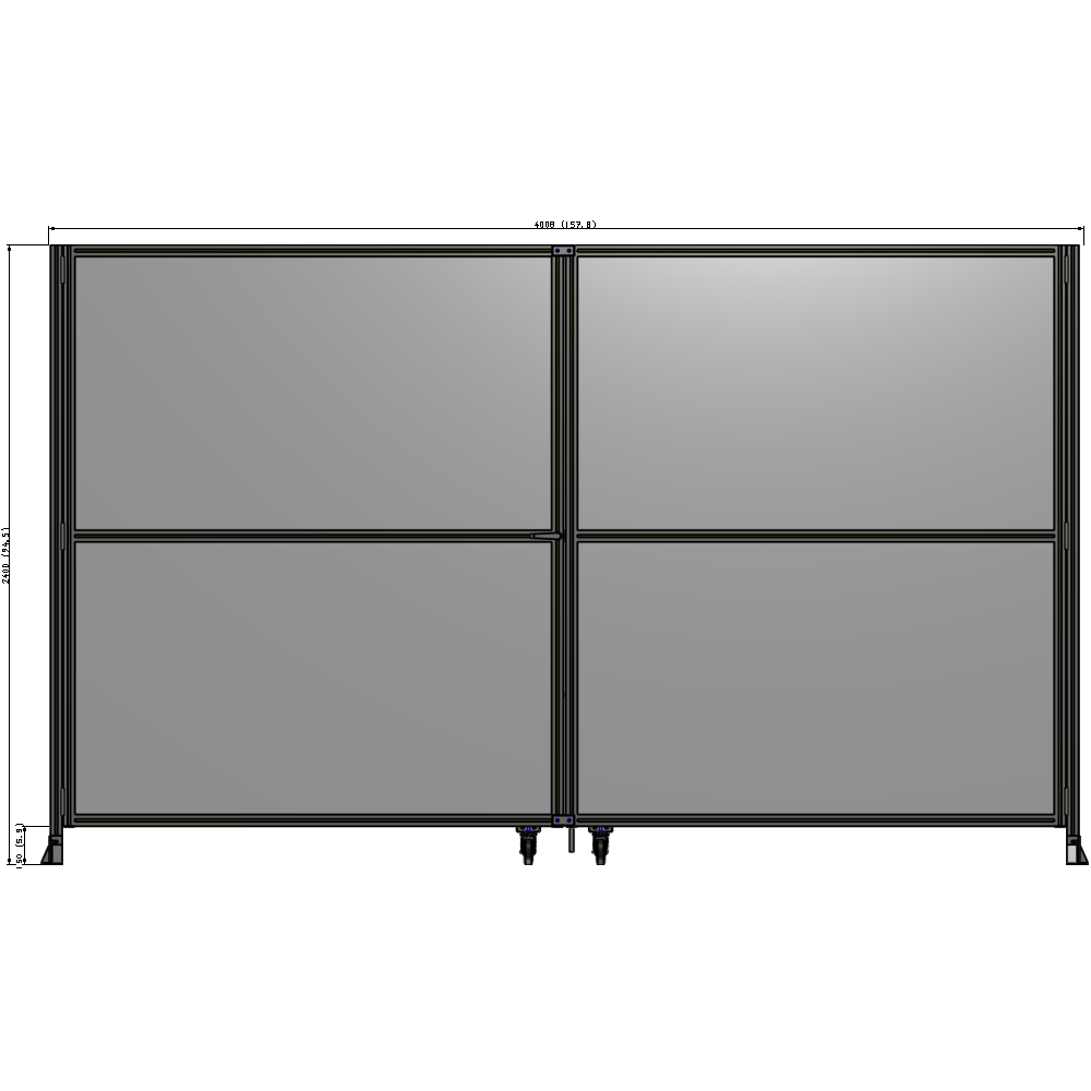 J8-2400-4000-0150-TYPTA GUARDING PANEL 2400MM TALL X 4000MM WIDE 1/4'' POLYCARBONATE