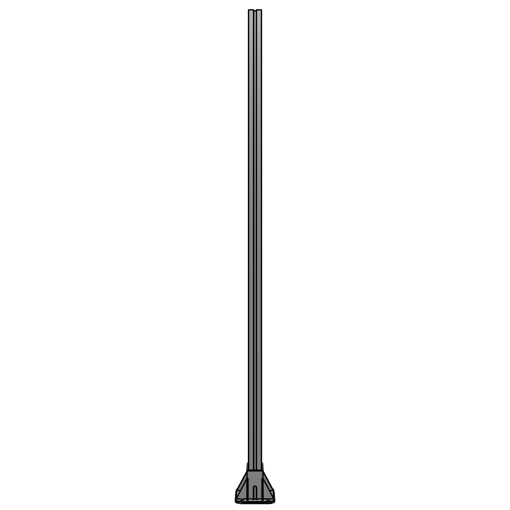 K2-1700-ZFA GUARDING POST 45 MM WIDE X 90 MM DEEP X 1700 MM TALL