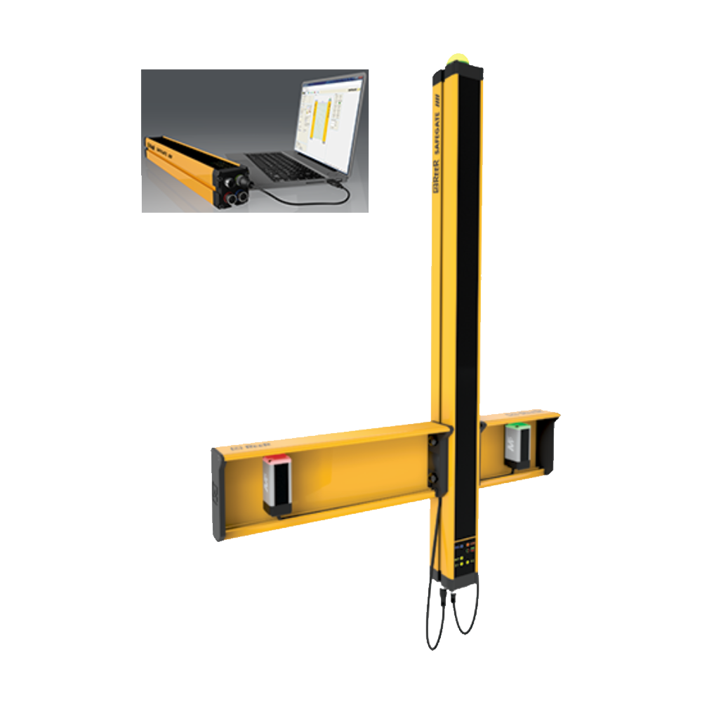 1390085 REER FINGER, A/M RESET, MUTING, MUTING LAMP, PROGRAM, EDM, 14MM RES, CAT4, CONTROL H:900MM(SMPO 901)