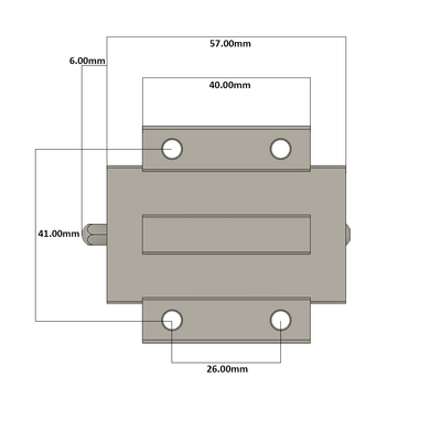 LSD30BK-F2S-H-B-M6 AIRTAC LOW PROFILE RAIL BEARING<br>LSD 30MM SERIES, HIGH ACCURACY WITH LIGHT PRELOAD (B), BOTTOM MOUNTING FLANGE - SHORT BODY