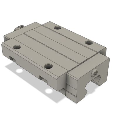 AIRTAC PROFILE RAIL BEARING&lt;br&gt;LSH 25MM SERIES, HIGH ACCURACY WITH LIGHT PRELOAD (B), BOTTOM MOUNTING FLANGE - LONG BODY