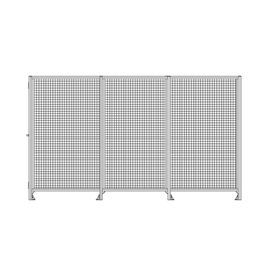 M-10351-M-12X12-0 ROBOTIC PERIMETER INDUSTRIAL GUARDING PREMADE CELL, 1" WIRE MESH, 12'X12'