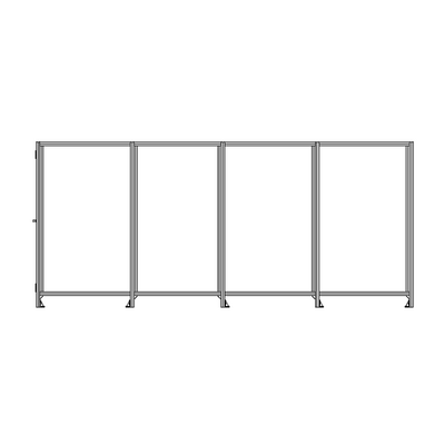 M-10351-P-16X16-0 ROBOTIC PERIMETER INDUSTRIAL GUARDING PREMADE CELL, 1/4" CLEAR POLYCARBONATE, 16'X16'