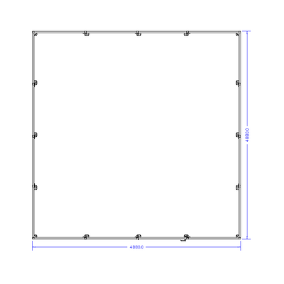 M-10351-P-16X16-0 ROBOTIC PERIMETER INDUSTRIAL GUARDING PREMADE CELL, 1/4" CLEAR POLYCARBONATE, 16'X16'