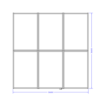 M-10352-ALG-12X12-0 INDUSTRIAL ENCLOSURE, ACM LIGHT GRAY PANELS, 12'X12'
