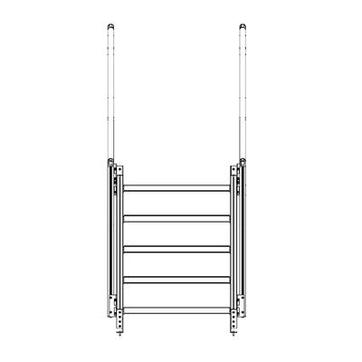 M-10353-45-1040-0735-0965-XX STAIRS & CROSSOVER - 45-DEG STAIRS X 1040 PLATFORM X 735 WIDE X 965 CLEARANCE