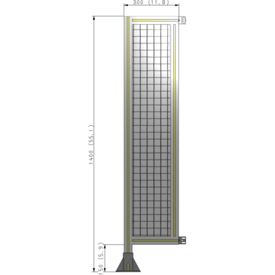 A1-1400-0300-0150-HYMFK GUARDING PANEL 1400MM TALL X 300MM WIDE 1'' MESH