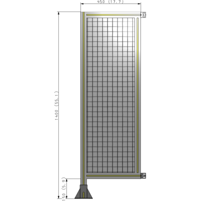 A1-1400-0450-0150-HYMFK GUARDING PANEL 1400MM TALL X 450MM WIDE 1'' MESH
