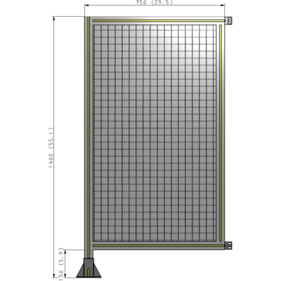A1-1400-0750-0150-HYMFK GUARDING PANEL 1400MM TALL X 750MM WIDE 1'' MESH