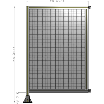 A1-1400-0900-0150-HYMFA GUARDING PANEL 1400MM TALL X 900MM WIDE 1'' MESH