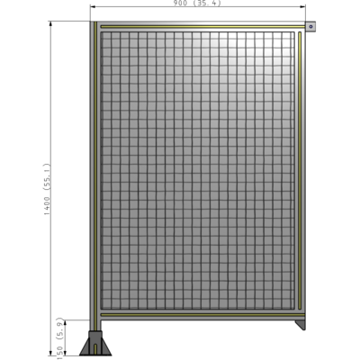 A1-1400-0900-0150-TYMFK GUARDING PANEL 1400MM TALL X 900MM WIDE 1'' MESH