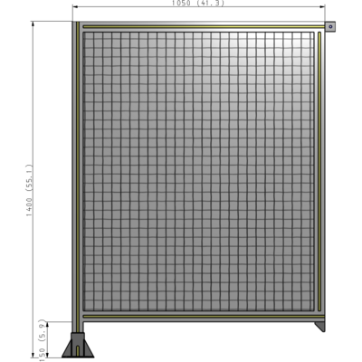 A1-1400-1050-0150-TYMFA GUARDING PANEL 1400MM TALL X 1050MM WIDE 1'' MESH