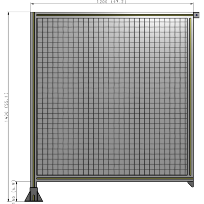 A1-1400-1200-0150-TYMFA GUARDING PANEL 1400MM TALL X 1200MM WIDE 1'' MESH