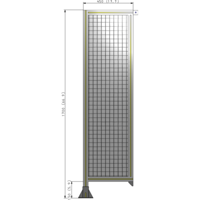 A1-1700-0450-0150-TYMFK GUARDING PANEL 1700MM TALL X 450MM WIDE 1'' MESH