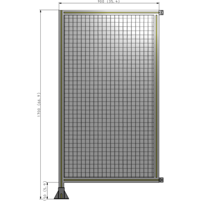 A1-1700-0900-0150-HYMFK GUARDING PANEL 1700MM TALL X 900MM WIDE 1'' MESH