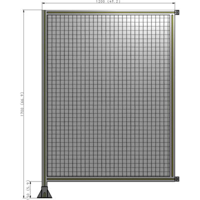 A1-1700-1200-0150-HYMFK GUARDING PANEL 1700MM TALL X 1200MM WIDE 1'' MESH