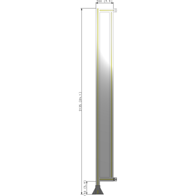 A1-2135-0200-0150-HYPFK GUARDING PANEL 2135MM TALL X 200MM WIDE 1/4'' POLYCARBONATE